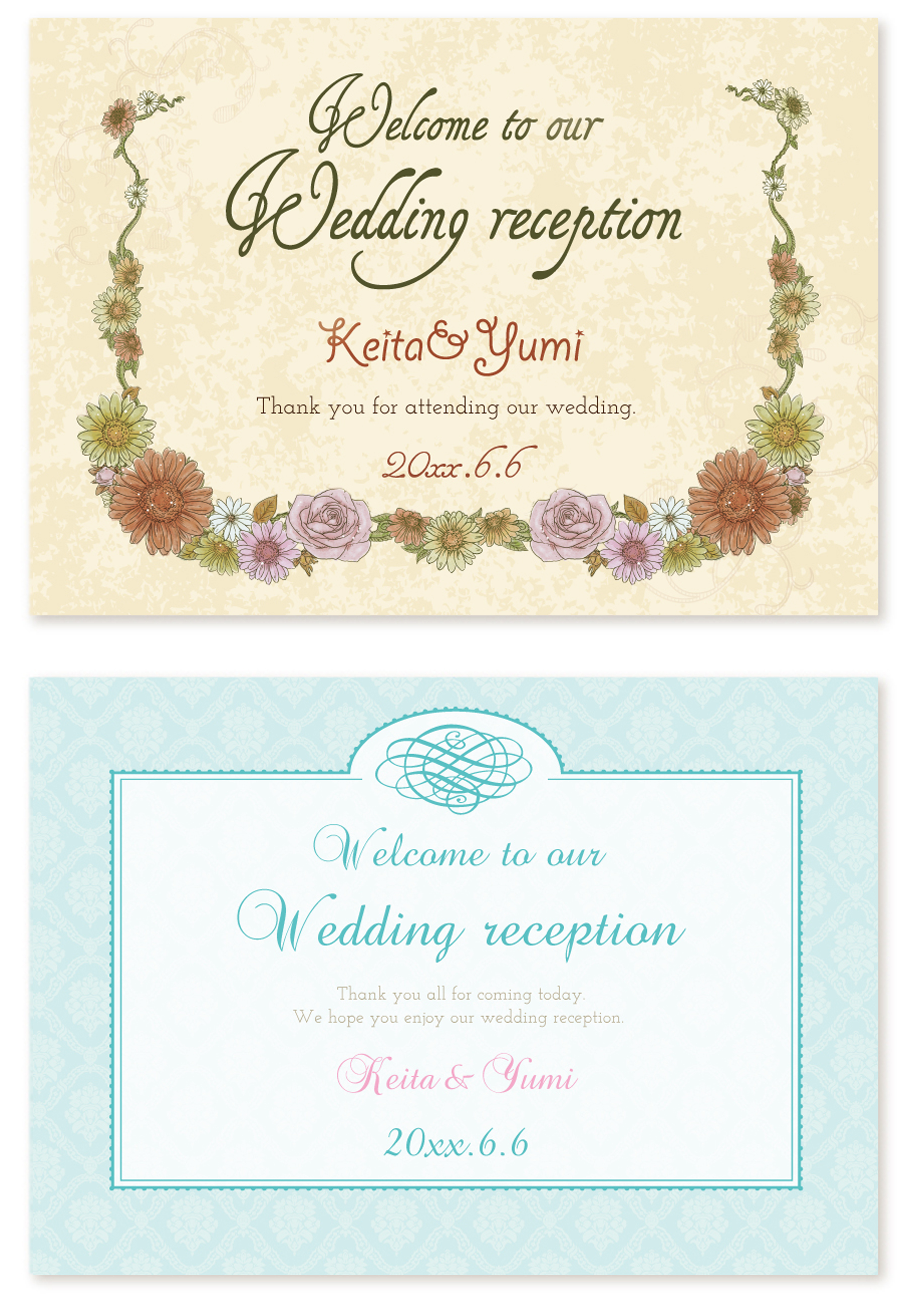 結婚式のウェルカムボード